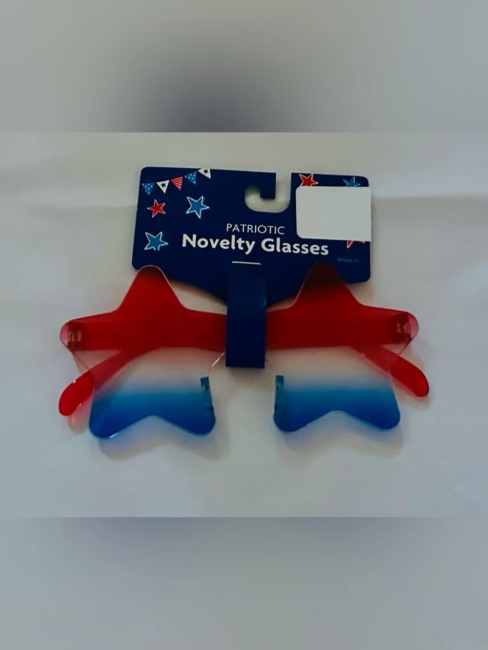 New Patriotic Red Clear Blue Novelty Glasses Star Shaped Kids Men’s Women’s